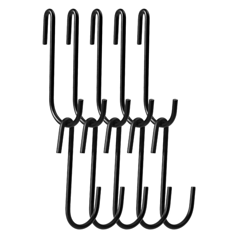 Vdomus pot rack hooks black S style for kitchen pot hanging, set of 10 black