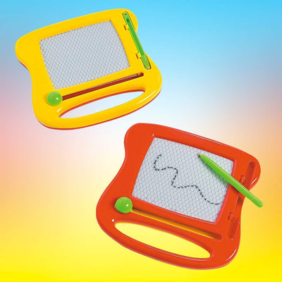 Kicko Mini Doodle Boards - 2 Pack, 4.25 Inches - Red, Yellow, Colors May Vary - Reusable