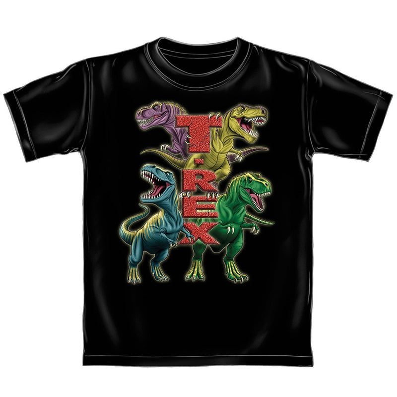 T-Rex Youth Tee Shirt (Glow in The Dark) (Kids Medium