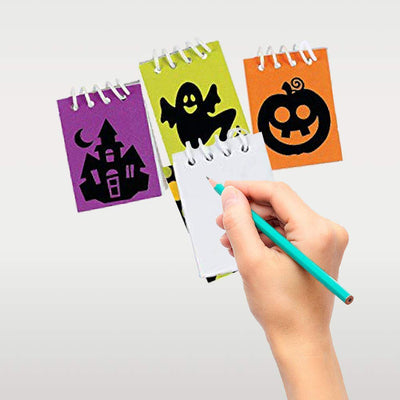 Kicko Assorted Halloween Spiral Notepads - 25 Pages per Notebook, Pack