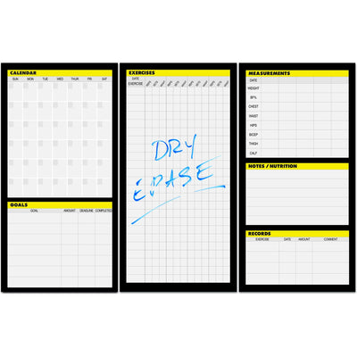 Dry Erase Workout Calendar Poster - Fitness Calendar, Workout Planner, To-Do List