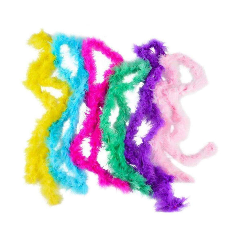 Kicko Mini Marabou Feather Boas - 12 Pack of 44 Inches - Assorted - for Halloween