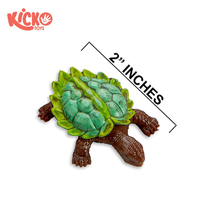 Kicko Stretchy Turtle Toys - 12 Pack, Assorted 2 Inch Tortoise Dolls - for Fidgeting