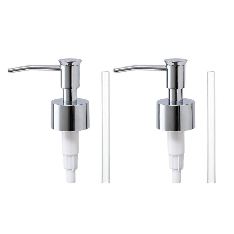 2 Pieces Soap Pump Plastic Lotion Dispenser Polished Chrome Replacement