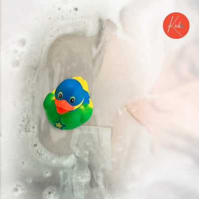 Kicko Superhero Rubber Duckies - 12 Pack - 2 Inch Floating Bathtub Toy - Rubber Ducky