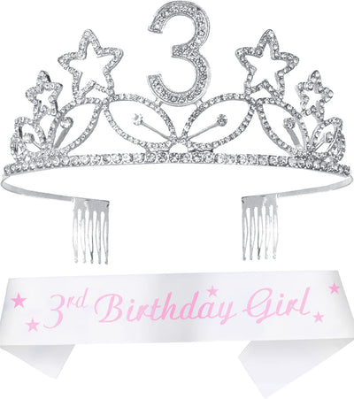 3rd Birthday, 3rd Birthday Decorations for Girls, 3rd Birthday Crown,3rd Birthday Tiara