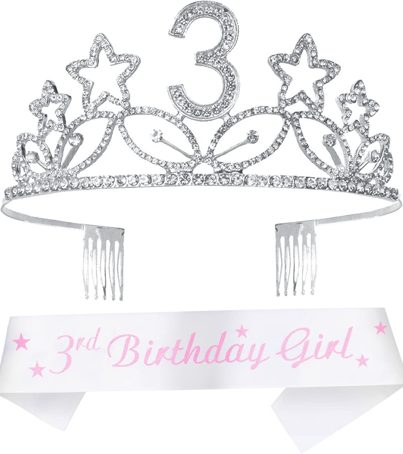 3rd Birthday, 3rd Birthday Decorations for Girls, 3rd Birthday Crown,3rd Birthday Tiara