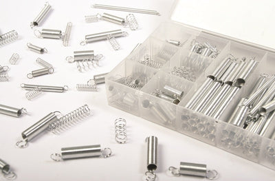 Katzco Compression and Extension Spring Assortment - 200 Piece Set of Heavy Duty