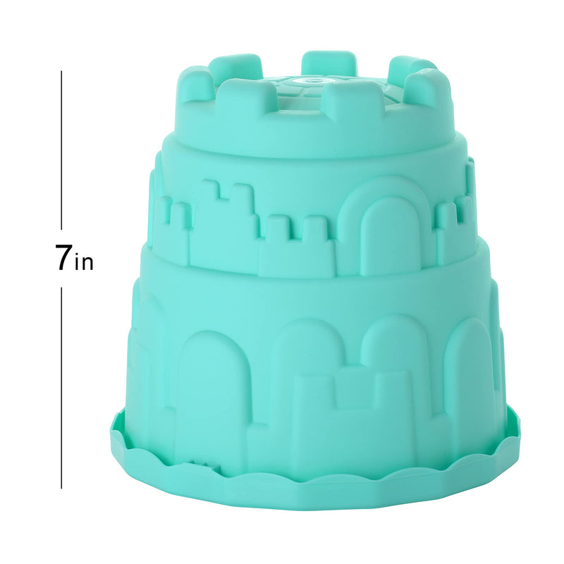 4 Pack Sand Castles Beach Buckets Toy Set,Colorful Sandcastle Mould Pails for Kids