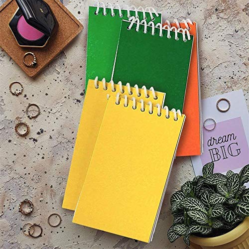 Kicko Mini Spiral Prism Notepads - 2.25 X 3.5 Inches - 20 Pages Each - 24 Pack - Assorted