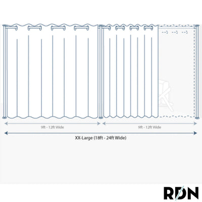 Zenfinit Room Divider Kit - Small B, 9ft Tall x 5ft - 6ft 8in Wide, Skylights (Room