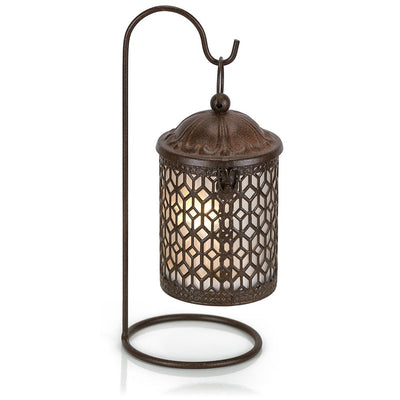 Dawhud Direct Decorative Hanging Metal Lantern with LED Light