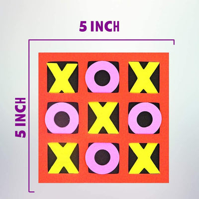 Kicko Tic Tac Toe Mini Foam Game -12 Pack of 5 X 5 Inch Boards for Kids and Adults. Non