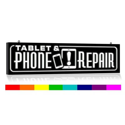 Tablet & Phone Repair Led Light Box Neon Sign - Bright Horizontal Wall Signage