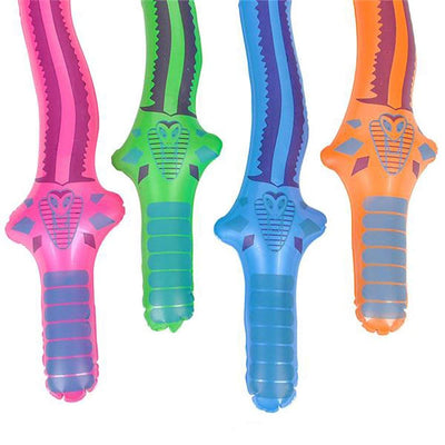 Kicko Snake Sword Inflatables - 27 inches Colorful and Fun Inflatable Snake-themed Curve