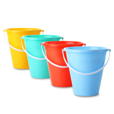 4 Pack Sand Castles Beach Buckets Toy Set,Colorful Sandcastle Mould Pails for Kids