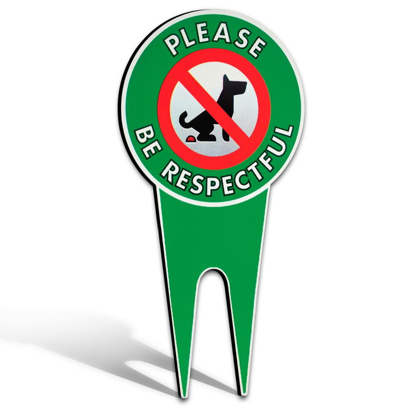 No Pooping Dog Signs For Yard  6"X12" Dibond Aluminum No Dog Poop Signs