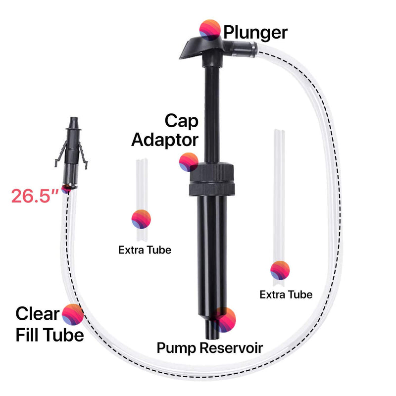 Katzco Fluid Transfer Pump - 26.5 Inch - for Toluene, Light Solvents, Gasoline, Water