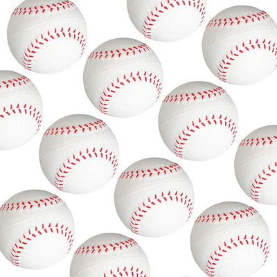 Kicko 2.5 Inch Baseball Stress Ball - 12 Pieces Squishy Sports Toy - Party s, Hand