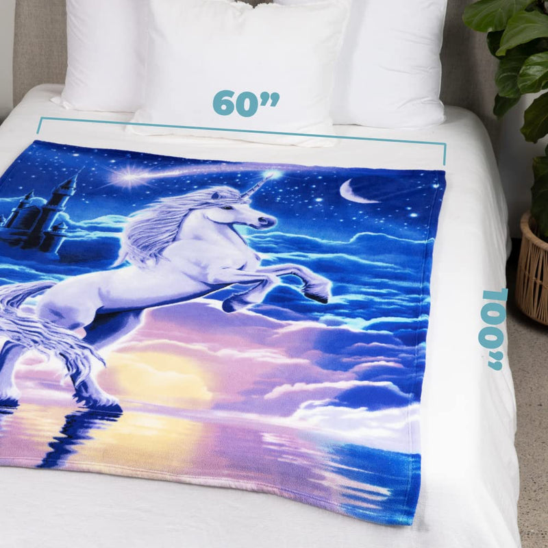 Unicorn Super Soft Plush Fleece Throw Blanket