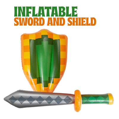 Kicko Inflatable Sword and Shield - Pack of 2 26 Inch Sword and 14x18.5 Inch Shield