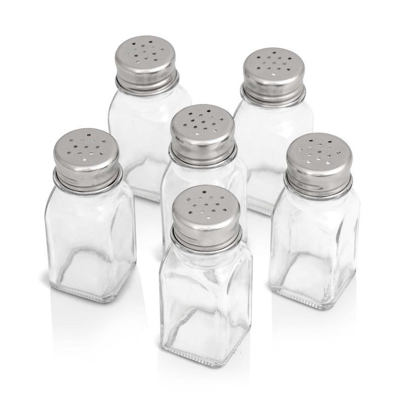 Glass Salt And Pepper Shakers | Kitchen Set | 6-Piece Pack | Best For Kitchen, Restauran