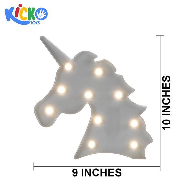 Kicko Unicorn Night Light LED Lamp - 1 Piece - Battery Operated 9.75 Inch Light Box