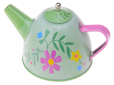 15 Piece Girls Pretend Toy Tin Tea Set Carrying Case Ballea