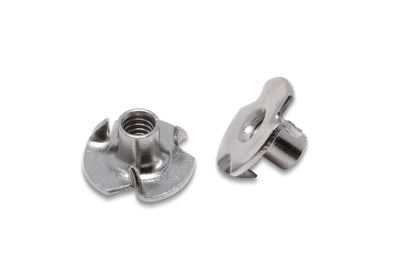 Stainless T-Nuts, 8-32 (25 Pack), Threaded Insert, Choose Size/Quantity, by Bolt Dropper