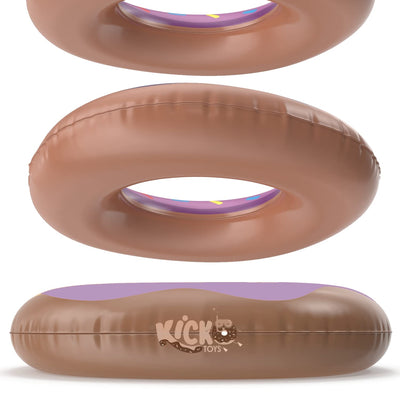 Kicko Inflatable Donut Kids' Pool Float - 4 Pack Multi-Colored 18 Inch Frosted Looking