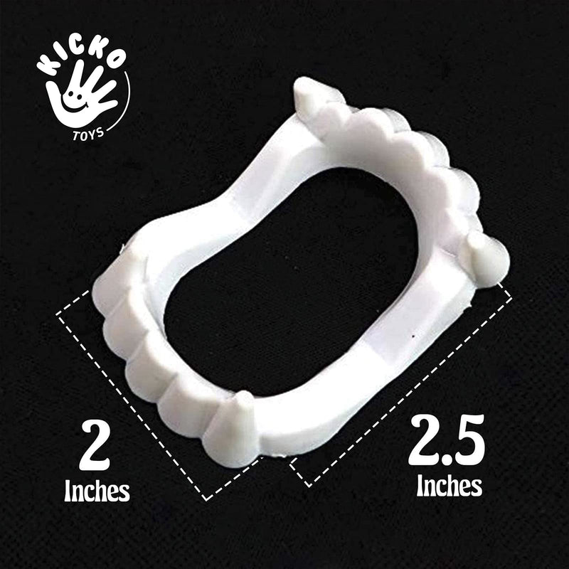 Kicko Vampire Teeth - Vampire Fangs - 144 Pieces of White Plastic Teeth - for Halloween