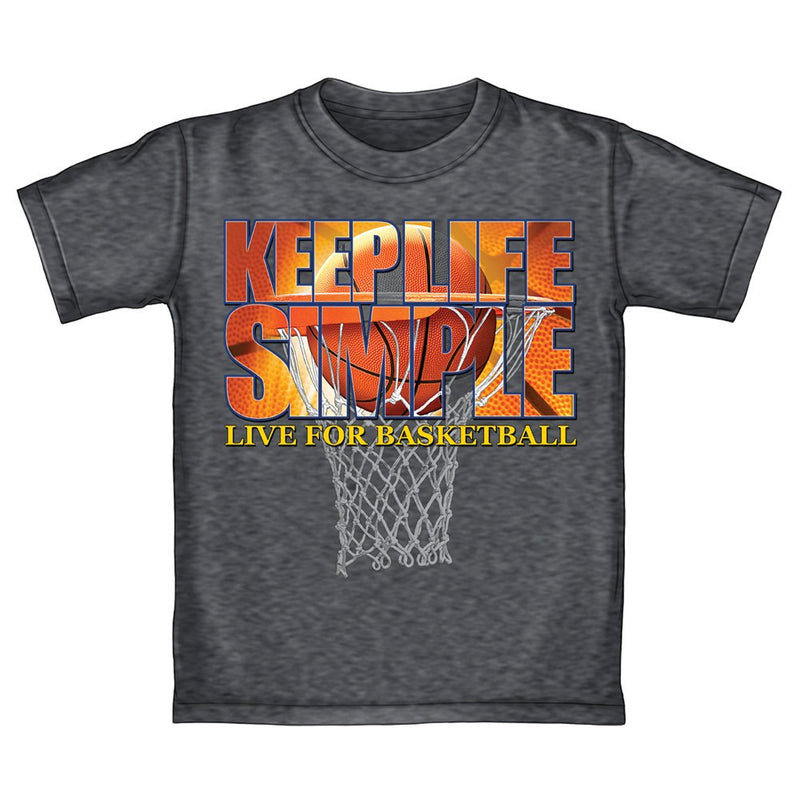 Keep Life Simple Live For Basketball Youth Tee Shirt Large 1214