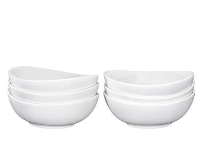 Porcelain Soup Bowls Set  18 Oz Durable Non-toxic Ceramic Bowls set of 6, Rice, Ice