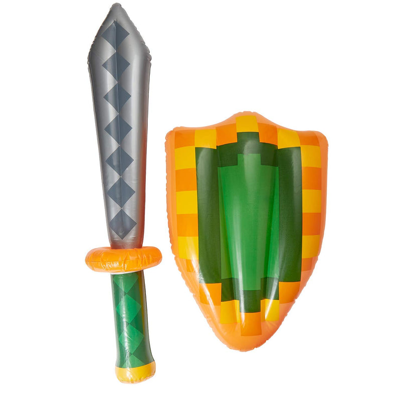 Kicko Inflatable Sword and Shield - Pack of 2 26 Inch Sword and 14x18.5 Inch Shield