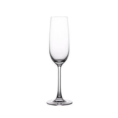 Crystal Champagne Flutes Glasses Set of 4 - Machine Made Glass (7 Ounce