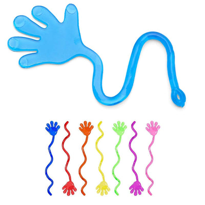 Kicko Sticky Stretchy Toys - 100 Vinyl Stretchy Sticky Hands and Fun Toys Assortment - 3