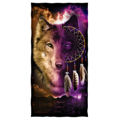 Wolf Dreamcatcher Super Soft Plush Cotton Beach Bath Pool