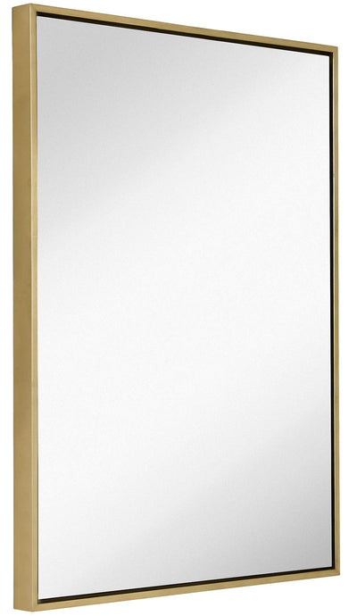 Hamilton Hills Clean Large Modern Gold Leaf Frame Wall Mirror | 30" x 40" Contemporary