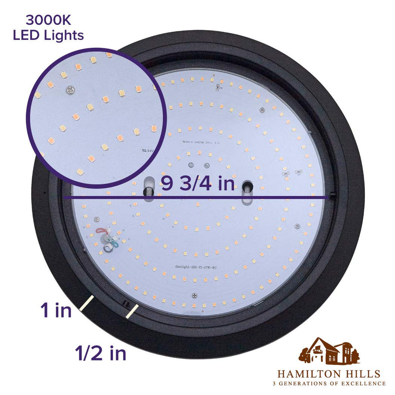 Hamilton Hills New Round Smart Flush Ceiling Light LED Disc Shaped Dimmable Lighting