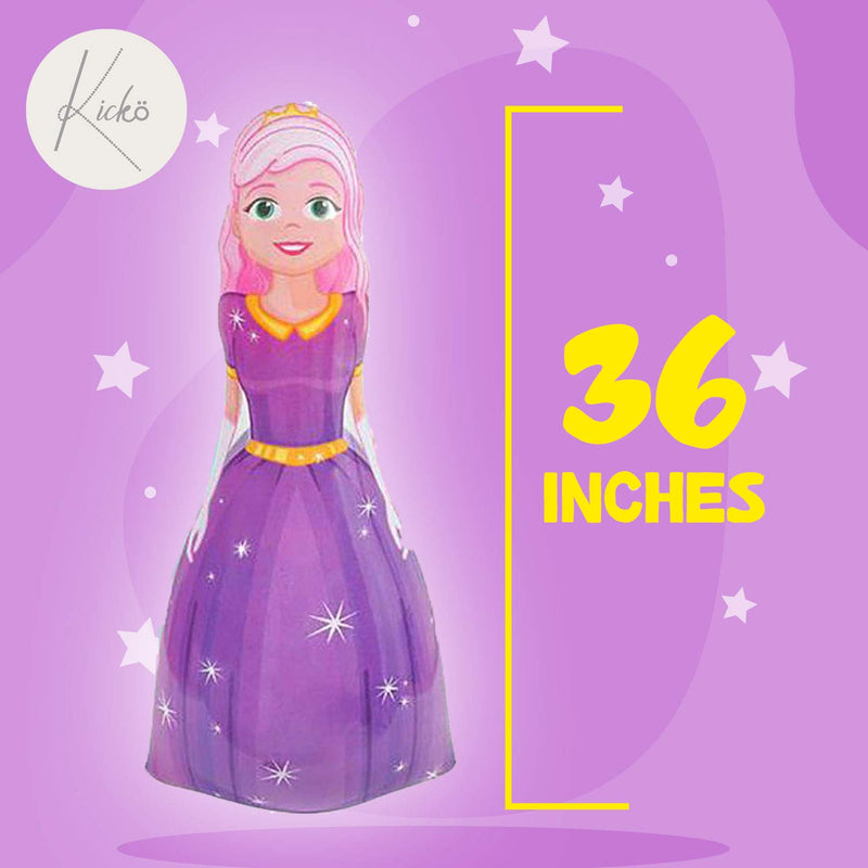 Kicko 36 Inch Princess Balloon Bundle - 6 Pack Vinyl Inflatables - Huge Birthday Party