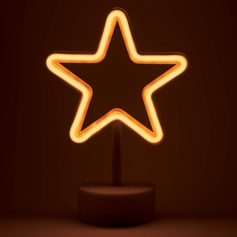 Amped & Co, Star Desk Light, Mini LED Neon Collection, Night Lite Novelty Room Decor