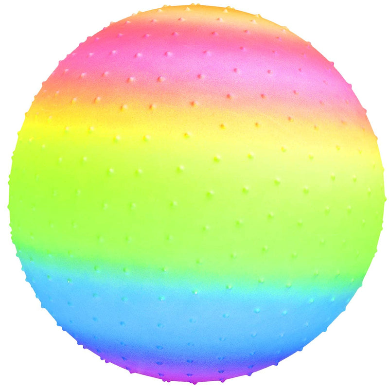 Kicko Rainbow Knobby Ball - 1 Pack - 18 Inch - for Kids, Party Favors, Stocking Stuffers