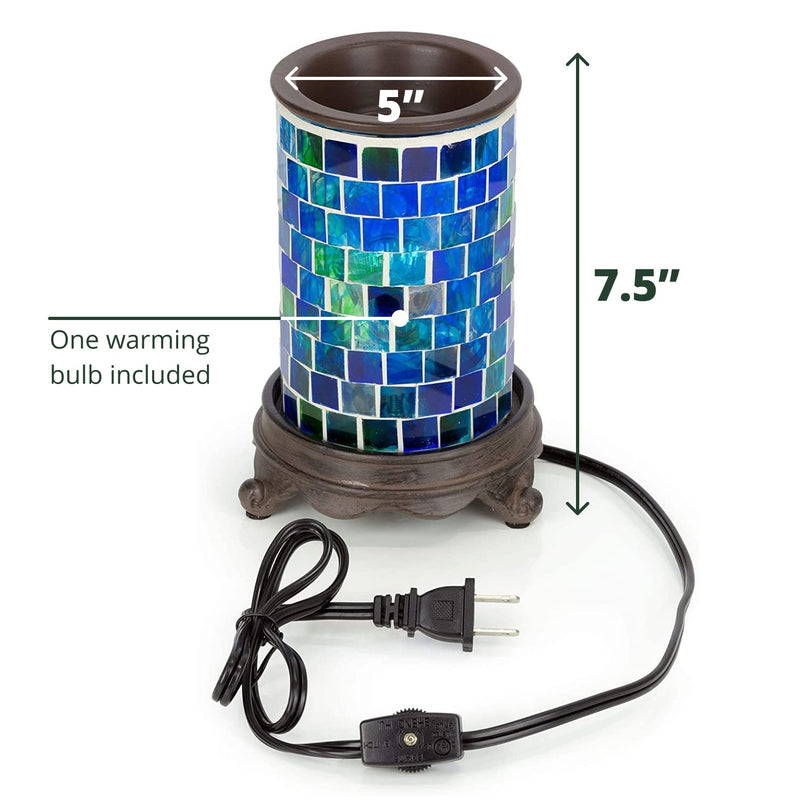 VP Home Mosaic Glass Fragrance Warmer (Ocean Blue