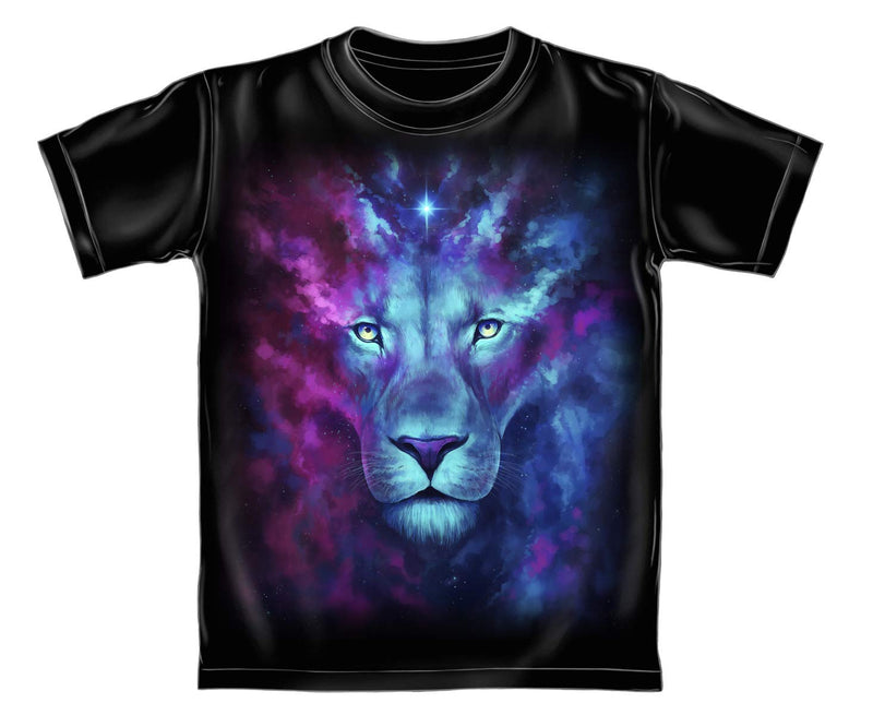 Dawhud Direct Celestial Lion Black Adult Tee Shirt (Adult XXL