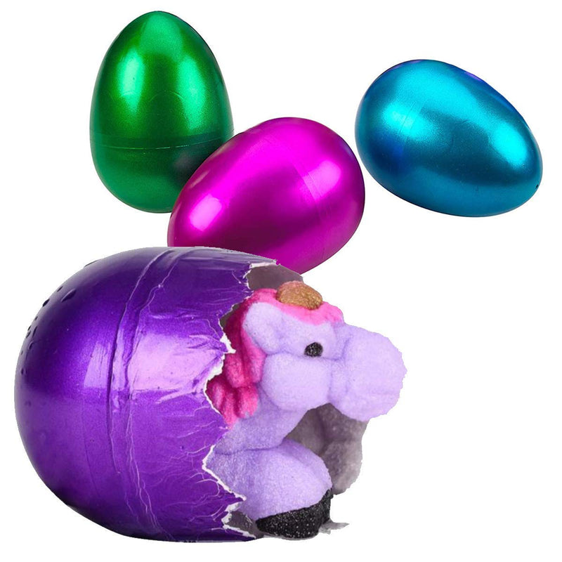 Kicko 4.25 Inches Jumbo Unicorn Egg with Unicorn Toy  4 Pack  8 Pieces  Party