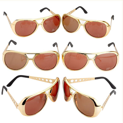 Kicko Rock Star Sunglasses with Brown Lenses - 6 Pack Celebrity Style Unisex UV Protected