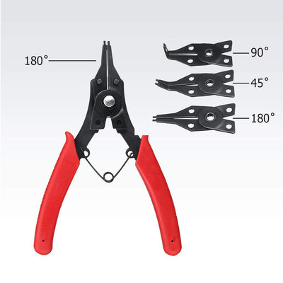 Katzco Strong Snap Ring Pliers - 2 Pack- 4-in-1 Heavy-Duty Specialty Tools