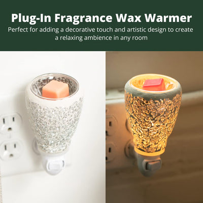 Mosaic Glass Plug-In Fragrance Wax Melt Warmers (Crackled Mirror)