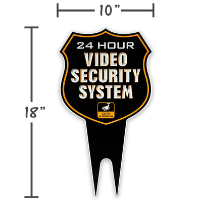 Signs Authority Warning 24 Hour Video Surveillance Sign - No Trespassing Outdoor Signage