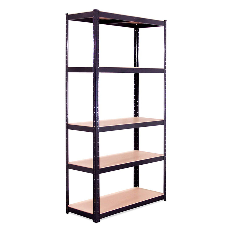 180cm X 90cm X 40cm, Black 5 Tier (175kg Per Shelf), 875kg Capacity Garage Shed